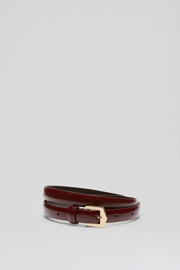 Belts Women Scanlan Theodore POINTED BUCKLE BELT 15 BORDO Belts Women Scanlan Theodore POINTED BUCKLE BELT 15 BORDO