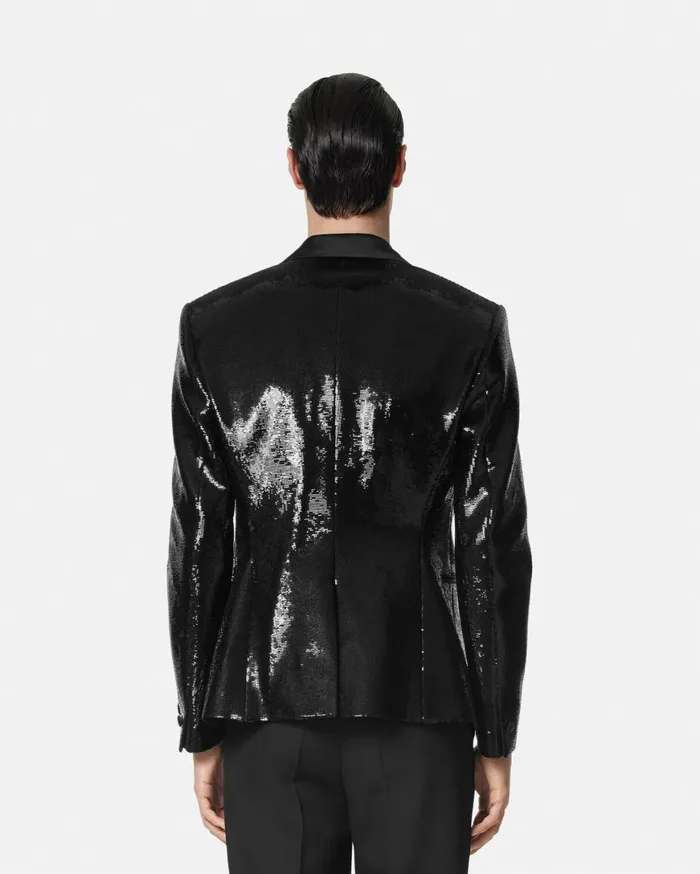 Blazers and Suits Men Versace Embellished SingleBreasted Blazer Black