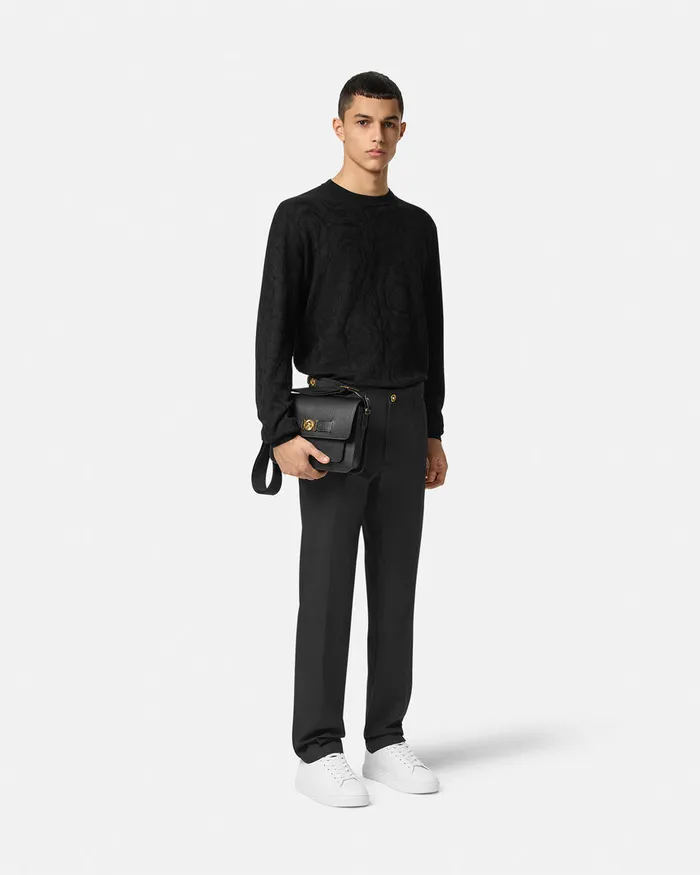 Blazers and Suits Men Versace Medusa Biggie StraightFit Pants Black