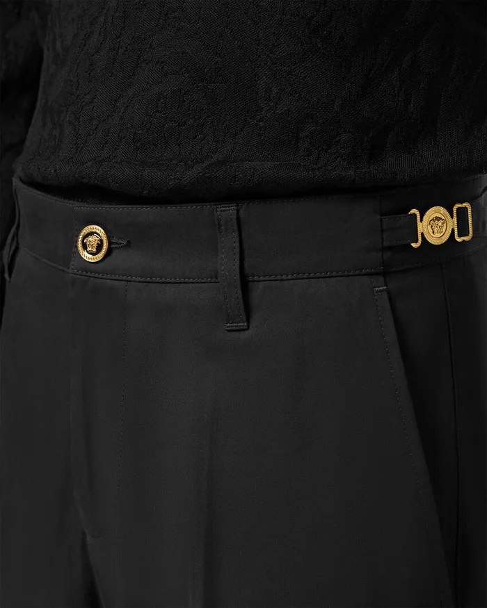 Blazers and Suits Men Versace Medusa Biggie StraightFit Pants Black