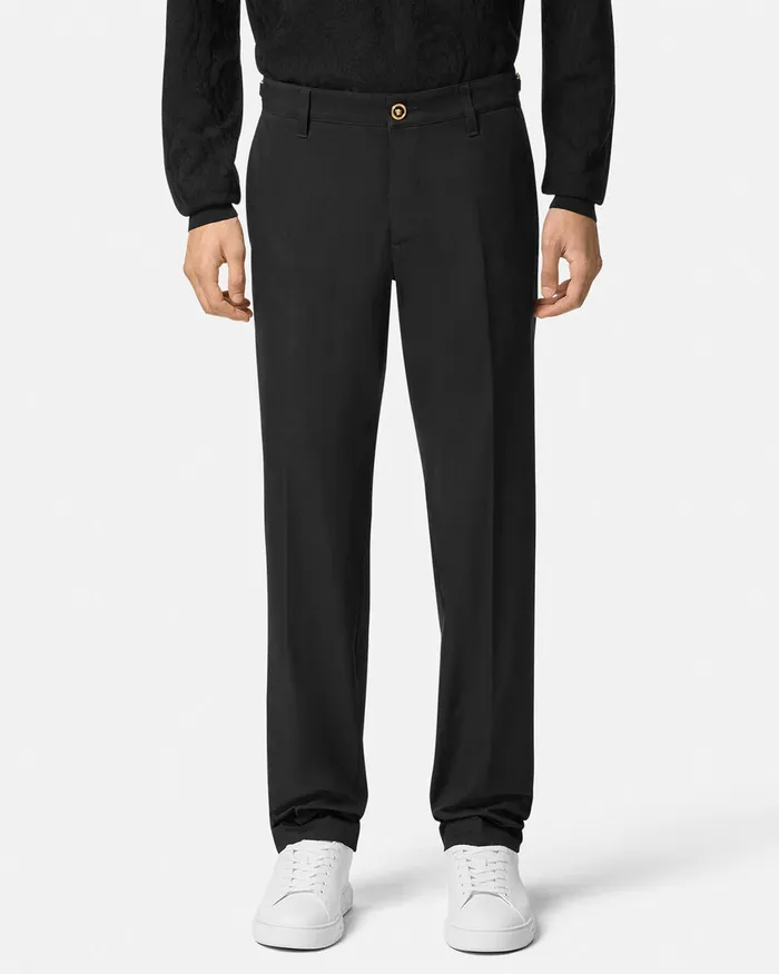 Blazers and Suits Men Versace Medusa Biggie StraightFit Pants Black