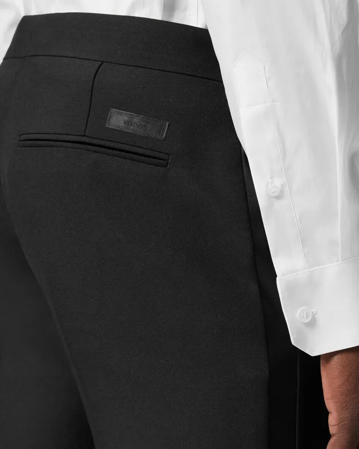 Blazers and Suits Men Versace MohairBlend Formal Pants Black