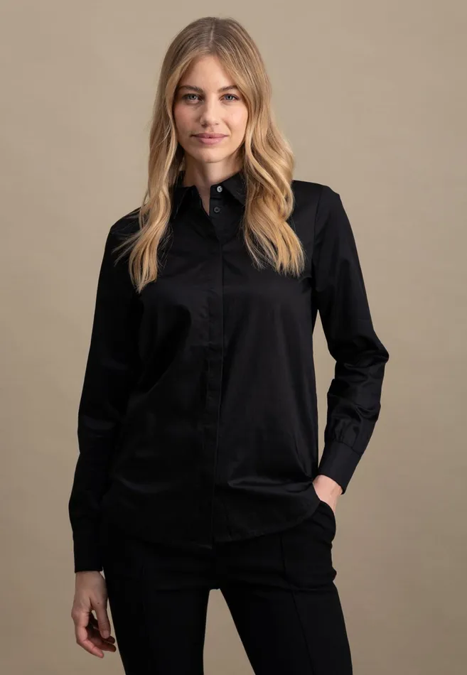 Blouses Women FYNCHHATTON Guelle Made Of Cotton With A Hoop Collar Blackdusty Rosetaupewhite Blouses Women FYNCHHATTON Guelle Made Of Cotton With A Hoop Collar Blackdusty Rosetaupewhite
