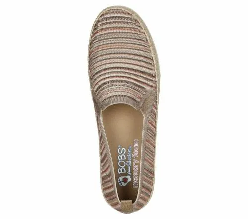 BOBS Flexpadrille 30 8211 Serene Sweetie Taupe Multi Women SKECHERS SlipOn