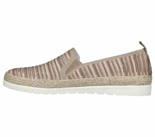 BOBS Flexpadrille 30 8211 Serene Sweetie Taupe Multi Women SKECHERS SlipOn