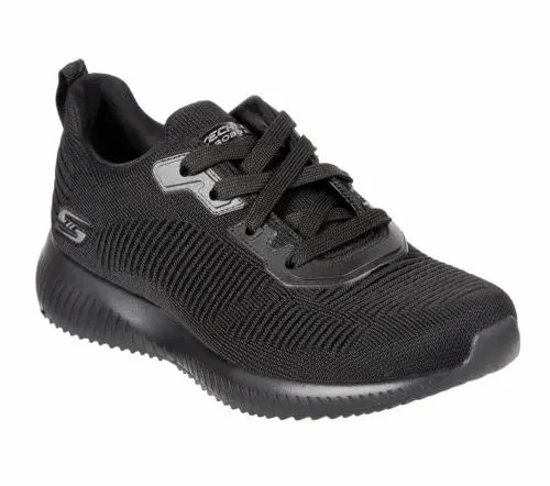 BOBS Sport Squad 8211 Tough Talk Black Women SKECHERS Lace Up