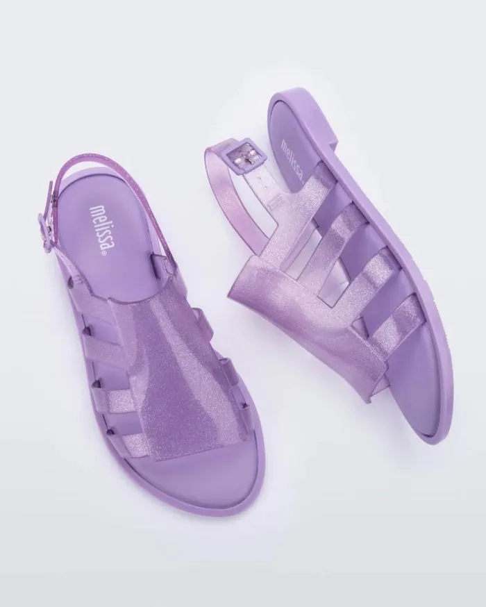 Boemia Lilac Glitter Women Melissa Sandals