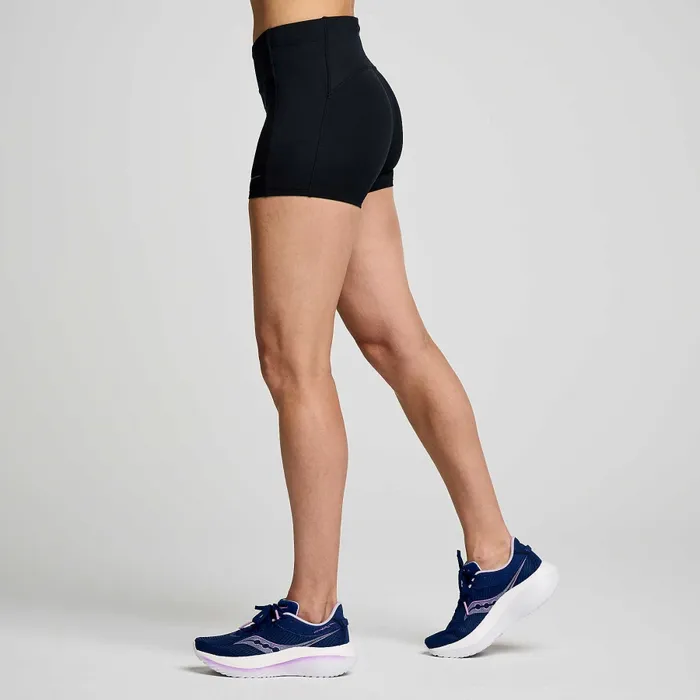Bottoms Women8217s Fortify 38243 Hot Short Black Saucony Women