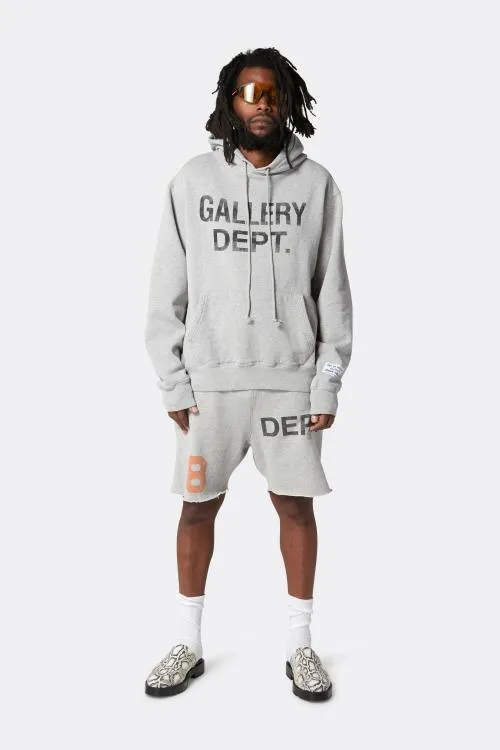 Bottoms WomenMen Gallery Dept DEPT LOGO 8 SWEAT SHORTS Heather Grey