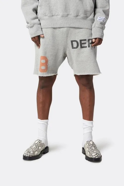 Bottoms WomenMen Gallery Dept DEPT LOGO 8 SWEAT SHORTS Heather Grey
