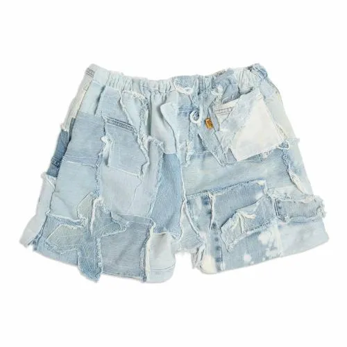 Bottoms WomenMen Gallery Dept PATCHWORK DENIM ZUMA SHORTS Blue