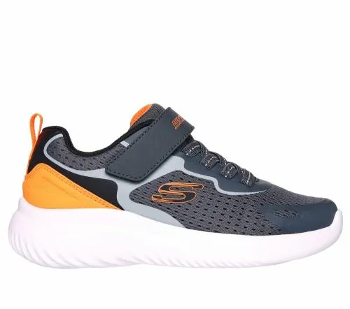Bounder 20 Charcoal Orange Kids SKECHERS Kids UK Sizes 9525