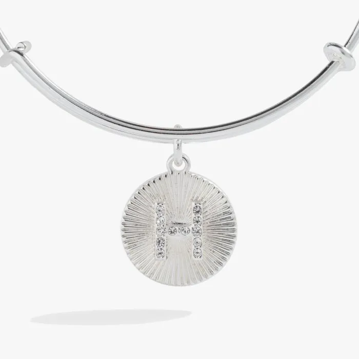 Bracelets Women Alex And Ani Initial H Pave Starburst Texture Bangle Gold