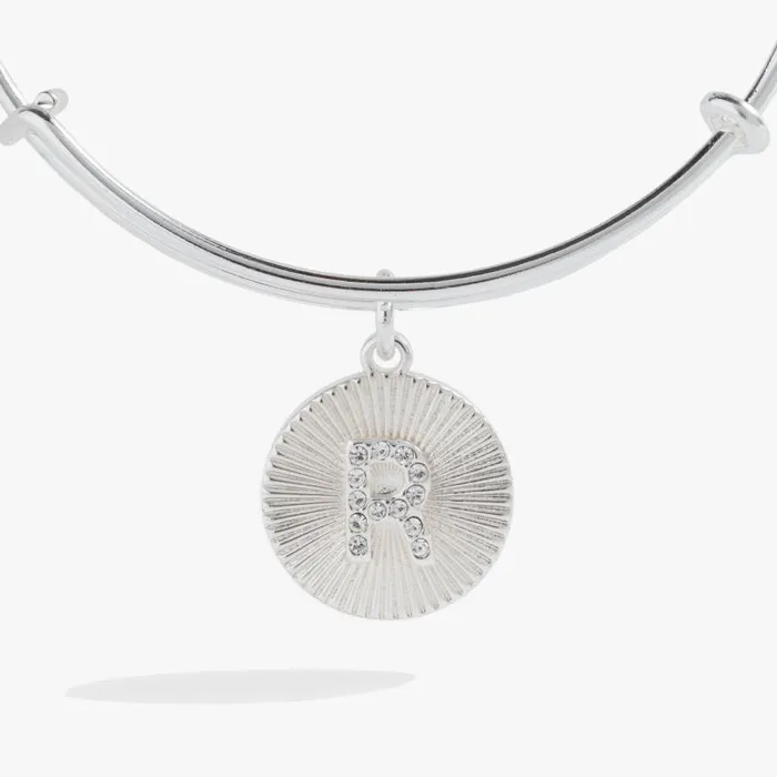 Bracelets Women Alex And Ani Initial R Pave Starburst Texture Bangle Gold