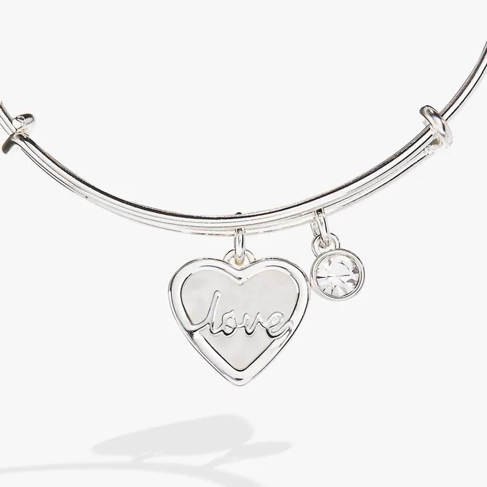 Bracelets Women Alex And Ani Love Mother Of Pearl Bangle Silver