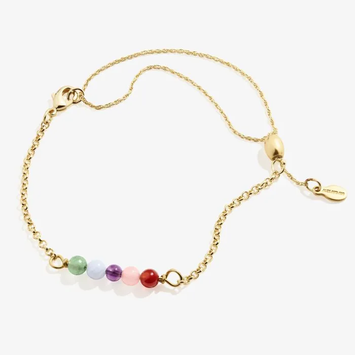 Bracelets Women Alex And Ani MultiGemstone Pull Chain Bracelet Gold