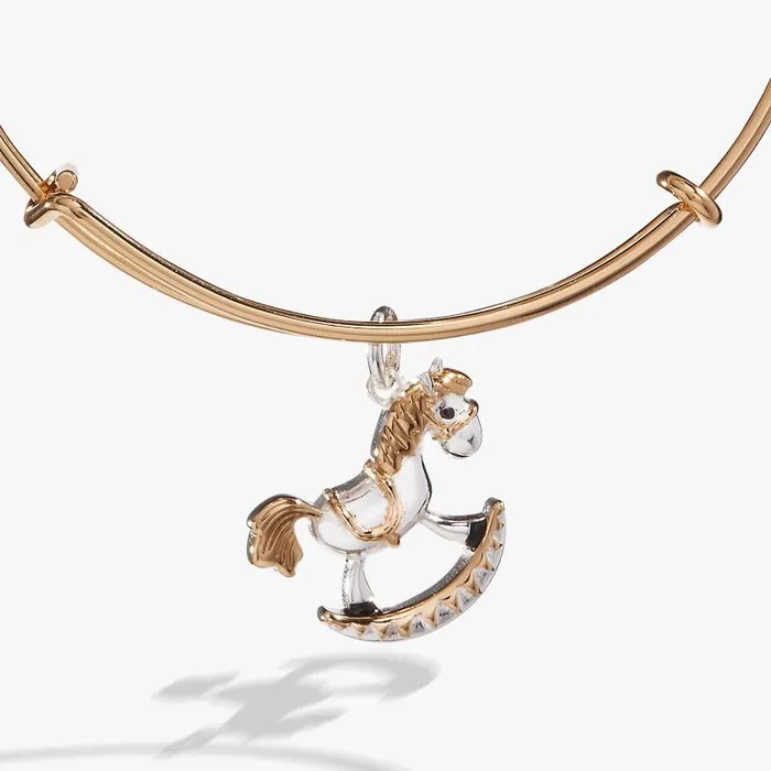 Bracelets Women Alex And Ani Rocking Horse Bangle Two Tone