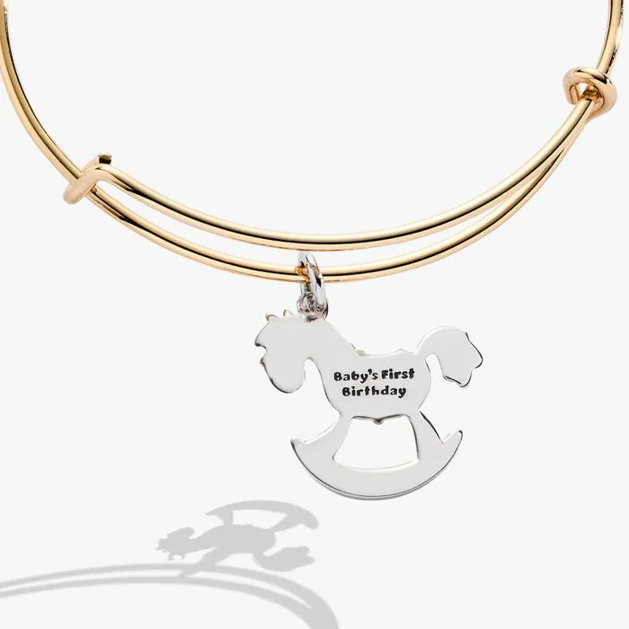 Bracelets Women Alex And Ani Rocking Horse Bangle Two Tone
