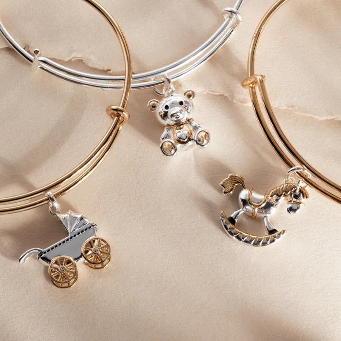 Bracelets Women Alex And Ani Rocking Horse Bangle Two Tone