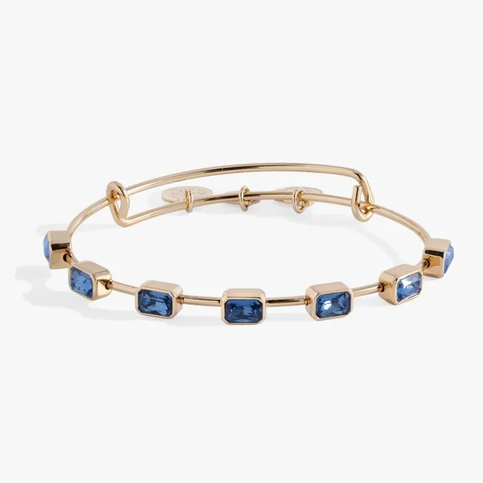 Bracelets Women Alex And Ani September Birthstone Emerald Cut Bangle Gold