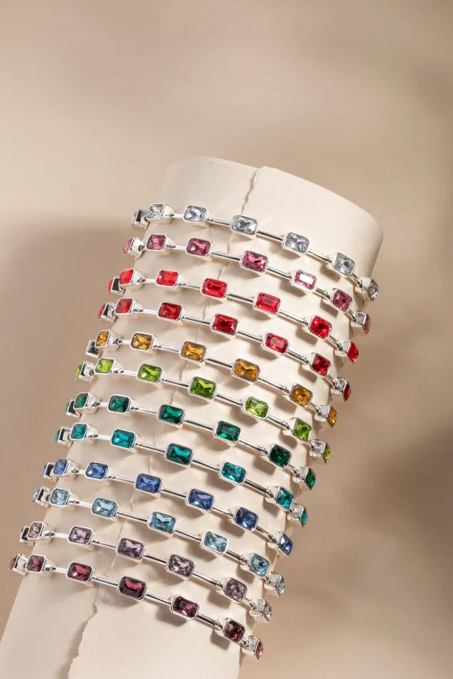 Bracelets Women Alex And Ani September Birthstone Emerald Cut Bangle Gold