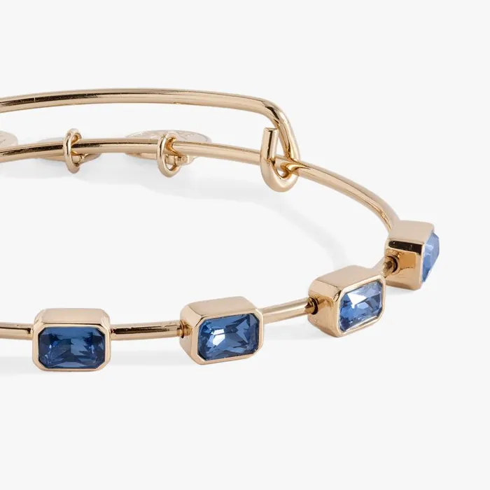 Bracelets Women Alex And Ani September Birthstone Emerald Cut Bangle Gold