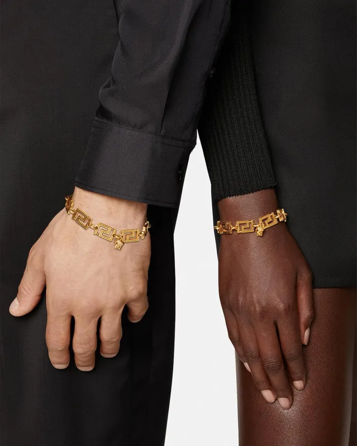 Bracelets WomenMen Versace Greca Bracelet Light Gold