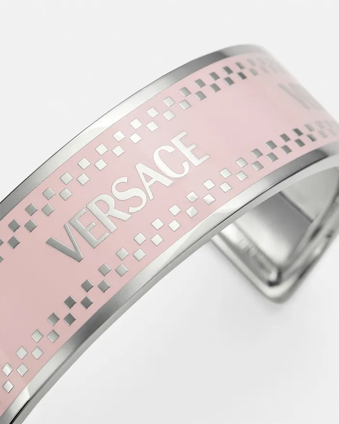 Bracelets Women Versace 90s Vintage Logo Cuff Bracelet Silver