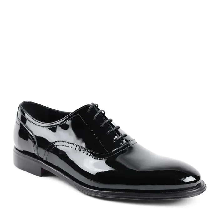 Bruno Magli Arno Sera PlainToe Balmoral Oxford 8211 Black Patent Men Laceups and Oxfords Bruno Magli Arno Sera PlainToe Balmoral Oxford 8211 Black Patent Men Laceups and Oxfords