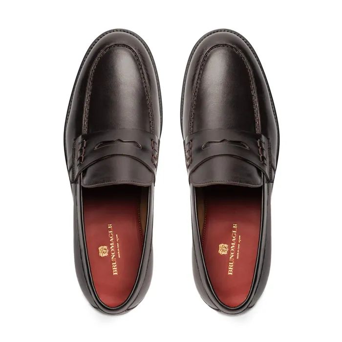 Bruno Magli Carter Nappa Leather LoaferBrown Men Loafers and Slipons