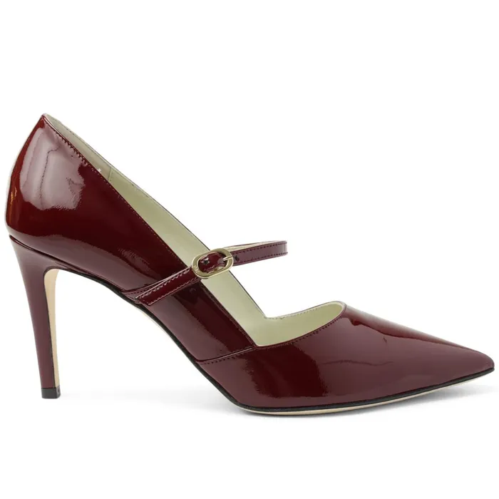 Bruno Magli Gemma MaryJane Leather Pump 8211 Bordeaux Patent Women Heels Bruno Magli Gemma MaryJane Leather Pump 8211 Bordeaux Patent Women Heels