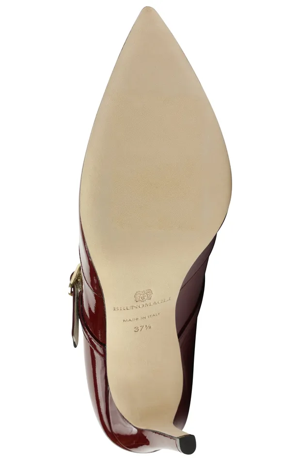Bruno Magli Gemma MaryJane Leather Pump 8211 Bordeaux Patent Women Heels Bruno Magli Gemma MaryJane Leather Pump 8211 Bordeaux Patent Women Heels