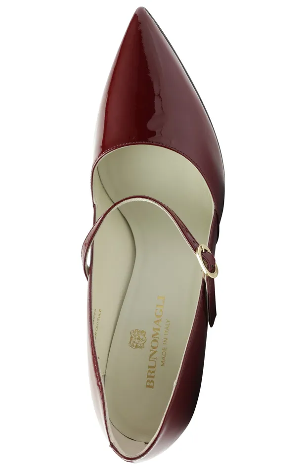 Bruno Magli Gemma MaryJane Leather Pump 8211 Bordeaux Patent Women Heels Bruno Magli Gemma MaryJane Leather Pump 8211 Bordeaux Patent Women Heels