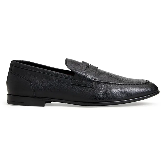 Bruno Magli LASTRA SLIPON LEATHER LOAFERBLACK Men Loafers and Slipons