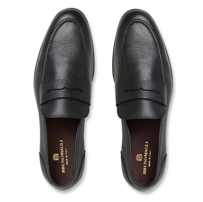 Bruno Magli LASTRA SLIPON LEATHER LOAFERBLACK Men Loafers and Slipons
