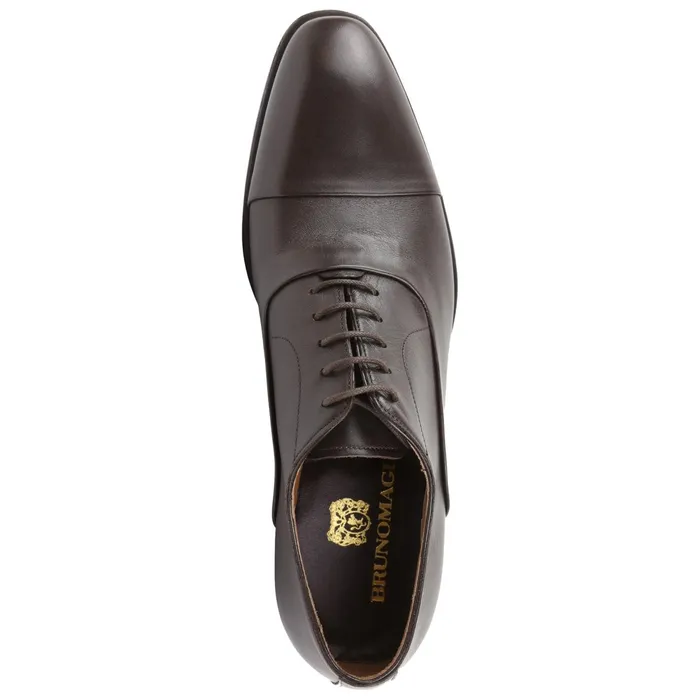 Bruno Magli Locascio CapToe Oxford 8211 Dark Brown Men Laceups and Oxfords