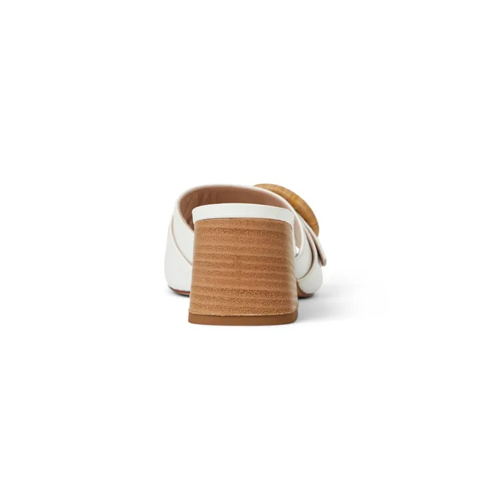 Bruno Magli PAGE Single Band Sandal WHITE PATENT Women Sandals and Slides