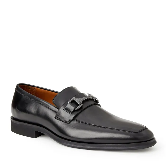 Bruno Magli Raging Bit Leather LoaferBlack Men Loafers and Slipons