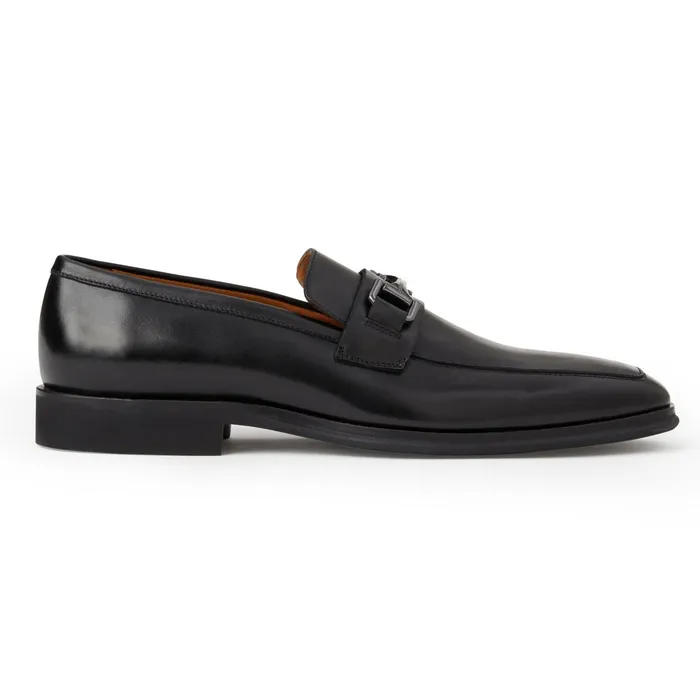 Bruno Magli Raging Bit Leather LoaferBlack Men Loafers and Slipons