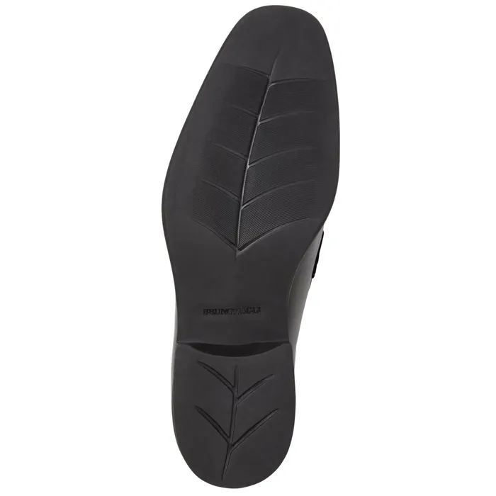 Bruno Magli Raging Bit Leather LoaferBlack Men Loafers and Slipons