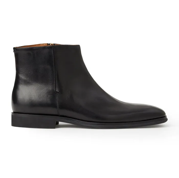 Bruno Magli Raging Leather Side Zip BootBlack Men Dress Shoes