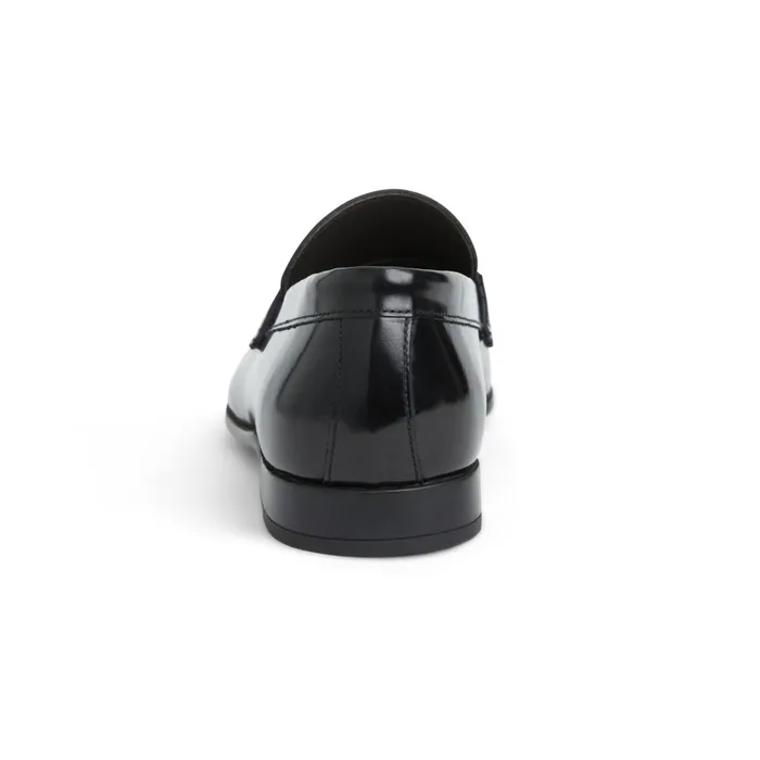 Bruno Magli Saffo Slip On Black Bit Loafer Black Leather Men Dress Shoes