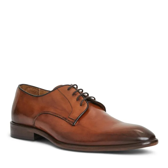Bruno Magli Salerno Derby Cognac Leather Men Laceups and Oxfords