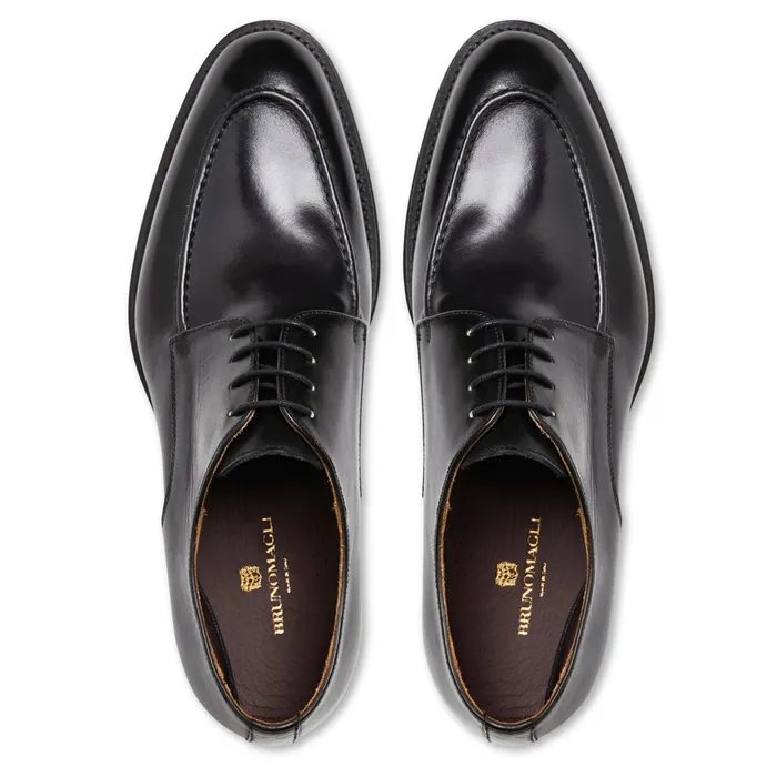 Bruno Magli Santino Classic Leather DerbyBlack Men Laceups and Oxfords