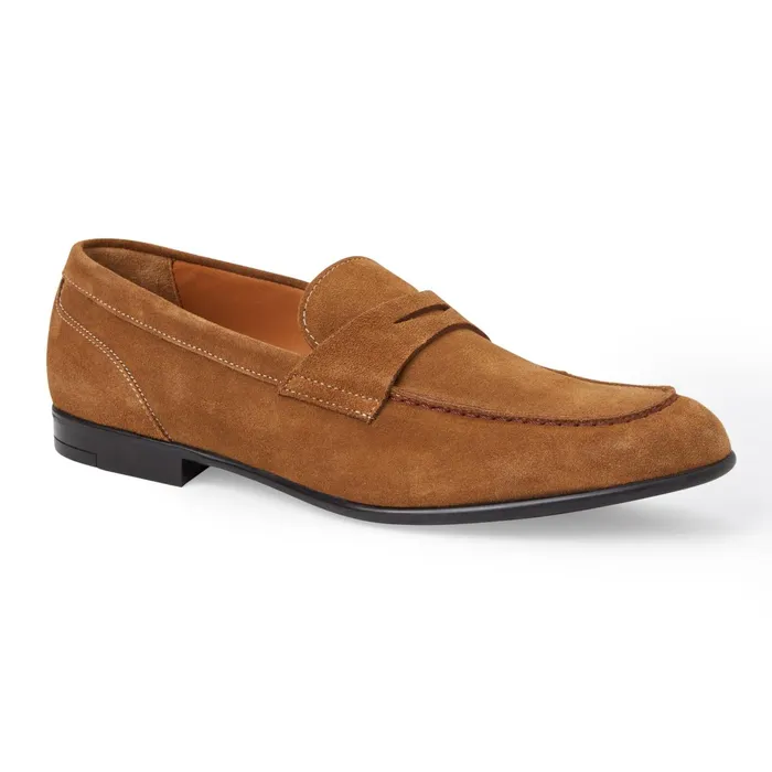 Bruno Magli Silas Suede Loafer 8211 Cognac Men Casual Shoes