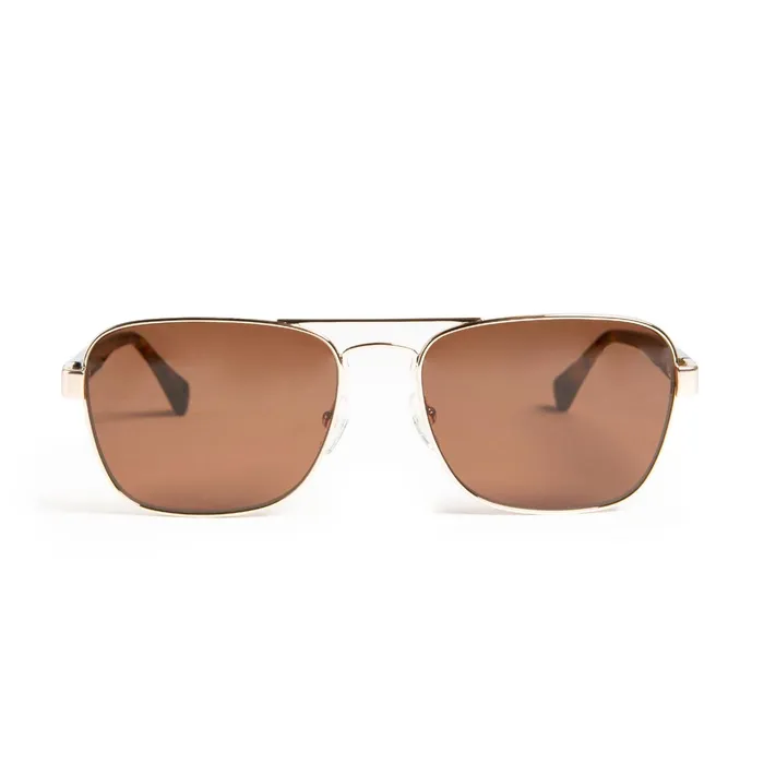 Bruno Magli Sole Aviator Sunglasses 8211 Gold Women Sunglasses