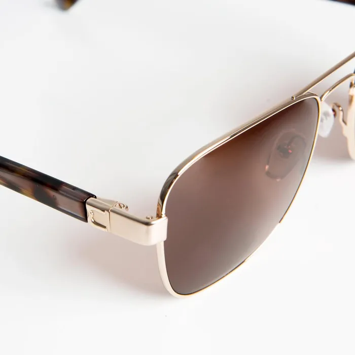 Bruno Magli Sole Aviator Sunglasses 8211 Gold Women Sunglasses