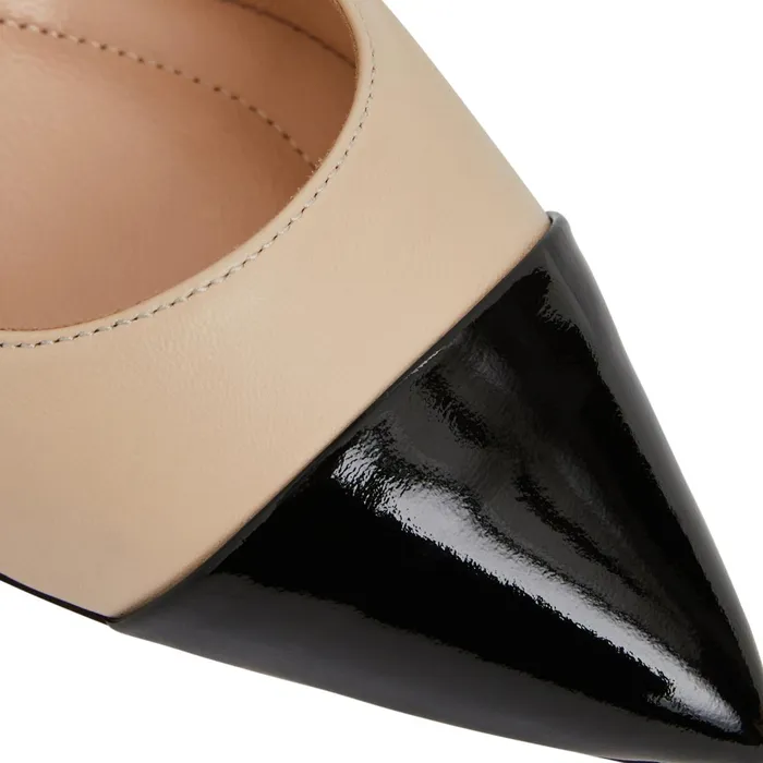 Bruno Magli TARA Pump CREAMBLACK PATENT Women Pumps