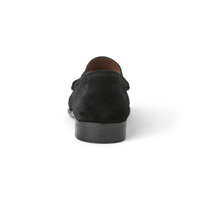Bruno Magli Trieste Classic Suede Loafer Black Suede Men Loafers and Slipons