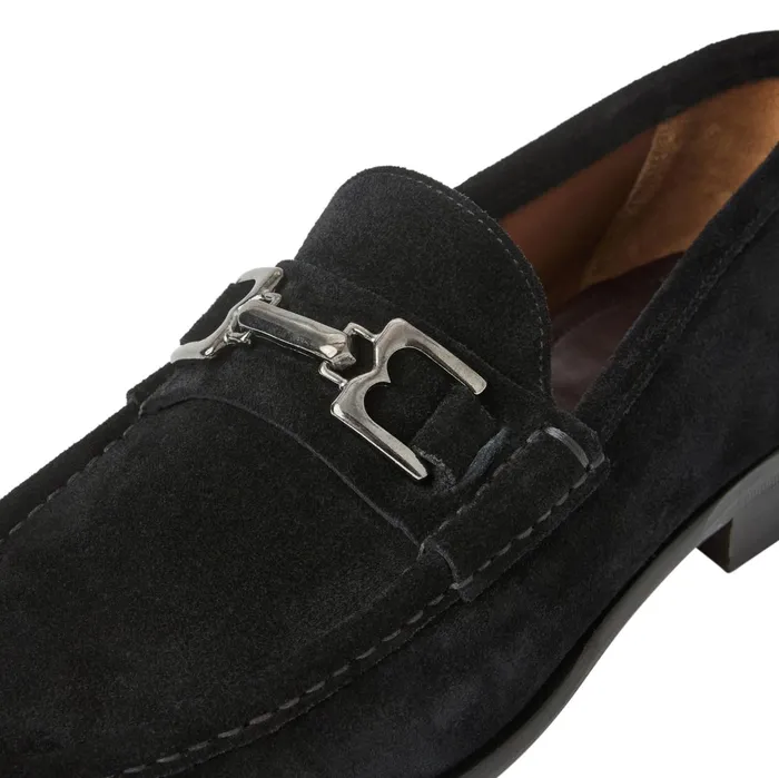 Bruno Magli Trieste Classic Suede Loafer Black Suede Men Loafers and Slipons